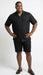 Men’s Black Walking Suit with Short – Classic Leisure and Casual Outfit