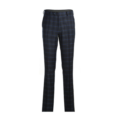 293-27 Men's Classic Fit Checked Suits - Image 8