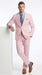 Men’s Pink Seersucker 2 Piece Suit, Lightweight Summer Dress Suit for Weddings, Prom, Parties, and Special Occasions