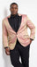Men’s Rose Gold Tuxedo Jacket – Black Peak Lapel Wedding, Prom and Formal Dinner Blazer