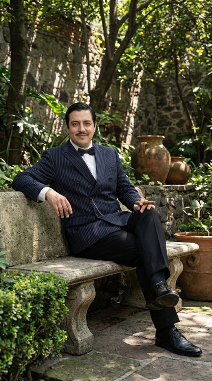 Men’s Black Pinstripe Blazer Gomez Addams Inspired Jacket – Vintage Double Breasted Formal Blazer, Classic Party Costume Wear, Elegant Evening