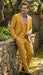 Men’s Mustard Yellow Three Piece Suit | 2 Button Notch Lapel Modern Fit in Gold Color - Church Suit