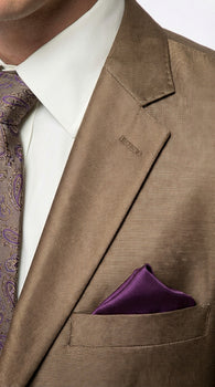 Mens Gold Brown Tan Beige Khaki Bronze Formal Suit – Luxury Metallic Finish Wedding and Prom Suit for Men