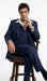 Tony Montana’s Blue Pinstripe 3 Piece Suit – Men’s Vintage Blue Striped Suit for Wedding, Prom and Classic Formal Wear