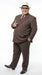 Men’s Brown Pinstripe Bonnie and Clyde Costume Suit – Vintage Gangster 1920s Outfit for Party, Halloween and Themed Events