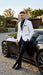 Men’s White Blazer with Black Trim | Wedding and Party Formal Blazer Jacket - White Tuxedo Prom Jacket