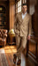 Vitali Brand Men’s Beige Double Breasted Suit – Classic Wedding, Prom & Party Wear Formal Outfit Khaki Camel Color