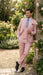 Men’s Blush Pink and Gold Three-Piece Suit – Tailored Fit Formal Wedding, Vested Suit By Rossiman