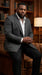 Mens Charcoal Gray Pinstripe Double Breasted Blazer Sport Coat – Classic Formal Business Jacket for Office and Smart Casual Wear
