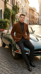 Brown Tuxedo Velvet Blazer for Men | Classic Formal Party and Evening Wear Dinner Jacket - Image 8