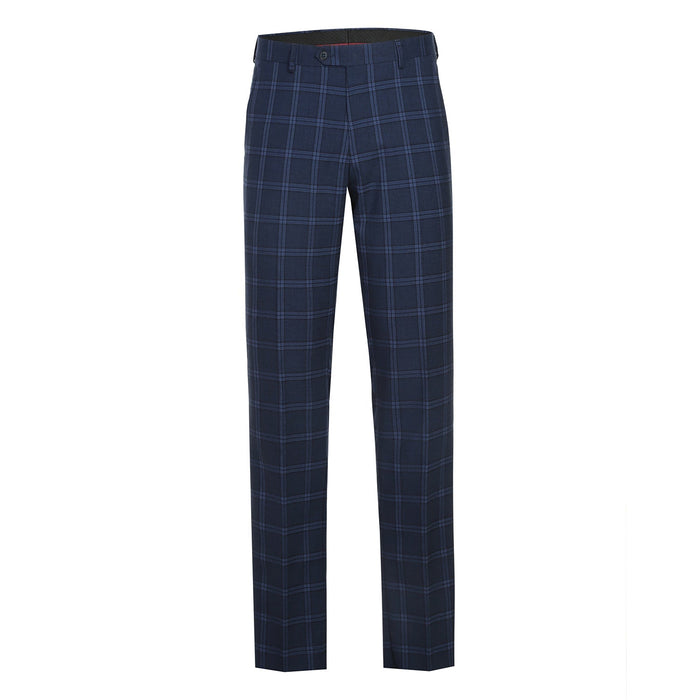 293-22 Men's Slim Fit Checked Suits - Image 8
