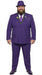 Men’s Purple Pinstripe Mardi Gras Suit | Classic Double Breasted Formal Carnival Suit