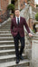 Men’s Burgundy Pinstripe Blazer – Classic Tailored Formal Jacket for Business, Office and Evening Wear