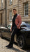 Men’s Dusty Rose Pink Velvet Blazer with Black Satin Lapel | Formal Sport Coat in Mauve Color + Bowtie