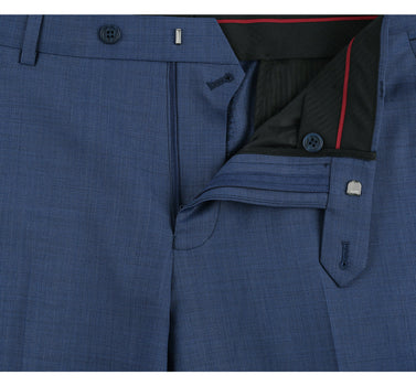 557-1 Men's 2-Piece Slim Fit Single Breasted Wool Suit - Image 8