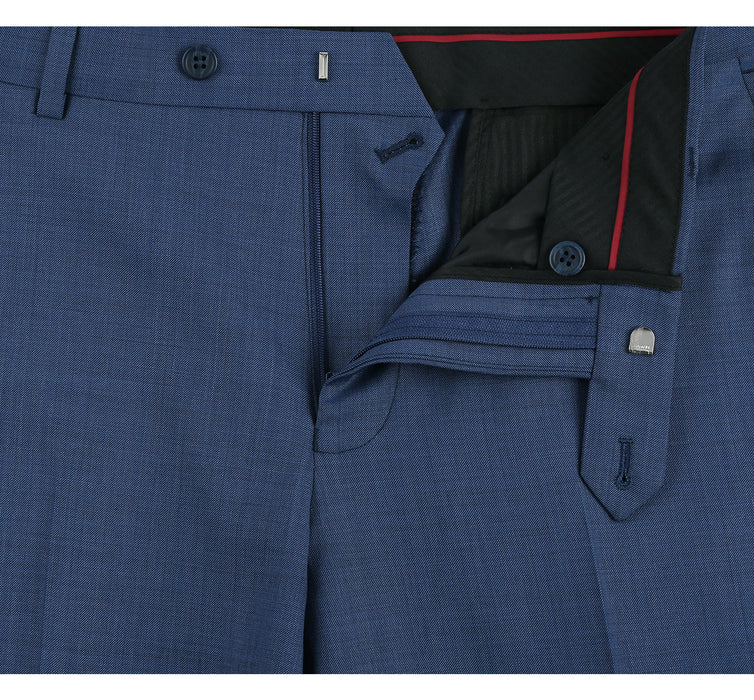 557-1 Men's 2-Piece Slim Fit Single Breasted Wool Suit