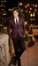 Men’s Burgundy Paisley Blazer Sport Coat – Velvet Dinner Jacket floral in Maroon Wine Color Ultra Slim Fit Smoking Jacket