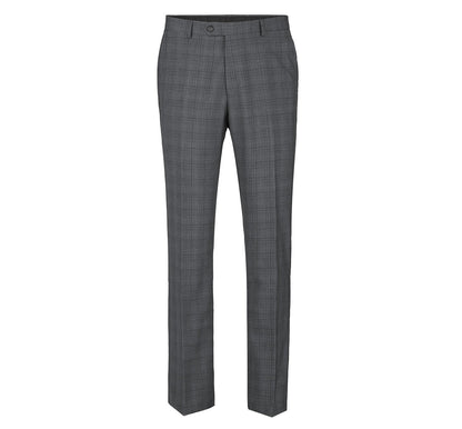 Designer Suit 278-1 Men's 3-Piece Classic Fit Single Breasted Windowpane Suit
