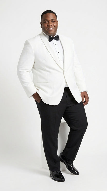 Men’s uniform White Dinner Jacket Tuxedo – Classic White Formal Tuxedo Jacket with Black Pants for Wedding, Prom & Black Tie Events