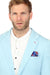 Cotton Suit - Summer Stretch Fabric - Mens Cotton-Stretch Fashion Suit Sky S9010