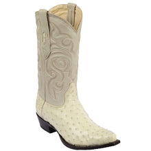 Winter White Ostrich Cowboy Boots