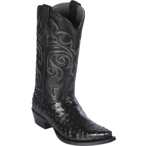 Mens Black Ostrich Boots