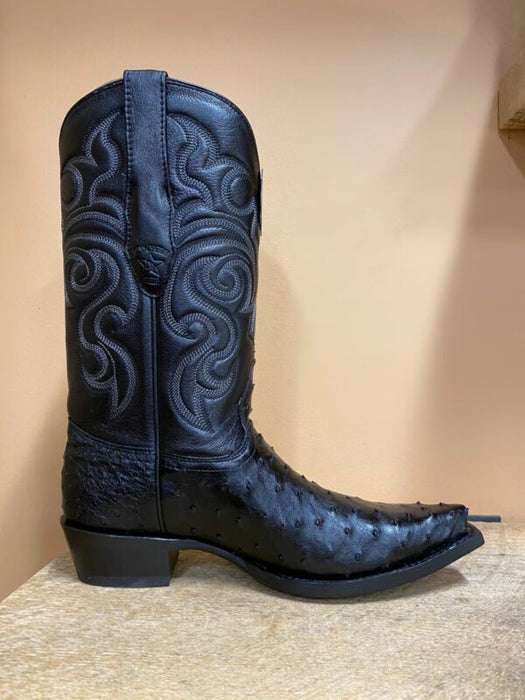 Botas de Avestruz Punta Recortada