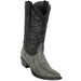 Rustic Black Ostrich Leg Boots
