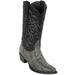 Rustic Black Ostrich Leg Boots