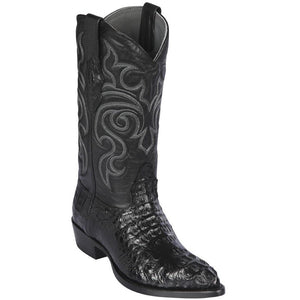 Black Hornback Caiman Western Boots J-Toe