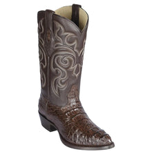 Brown Hornback Caiman Cowboy Boots J-Toe