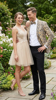 Men’s Beige and Black Snakeskin Print Blazer – Alligator Crocodile Exotic Sking Sport Coat Jacket in Tan Camel Color