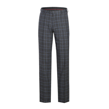 293-28 Men's Slim Fit Checked Suits - Image 9