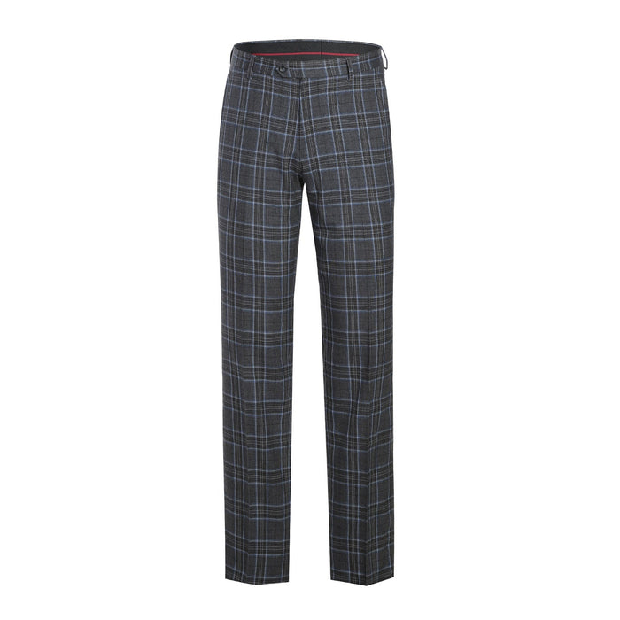 293-28 Men's Slim Fit Checked Suits - Image 9
