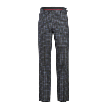 293-28 Men's Slim Fit Checked Suits - Image 9