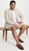 Men’s Tan Linen Suit with Shorts, 2 Piece Summer Short Suit, Casual Beach Wedding Outfit