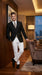 Men’s Black Three Button Blazer – Classic Formal Suit Jacket for Business, Office, Sport Coat