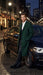 Men’s Hunter Green Full-Length Wool Overcoat – Classic Winter Dress Coat for Formal and Casual Wear Topcoat Mens Wintercoat