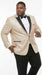 Men’s Gold Blazer with Black Lapel – Elegant Gold Formal Blazer Jacket for Wedding, Prom, Tuxedo in champagne Color
