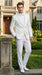 Men’s White Paisley Wedding Tuxedo with Groom Suit Jacket, Vest and Pants, Formal Dress Suit