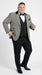 Men’s Black and White Houndstooth Gatsby Inspired Suit – Vintage Style Formal Suit for Wedding, Prom and Classic Events Blazer + Black vest + Black Pants