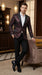 Men’s Black and Burgundy Sequin Blazer – Black Sparkle Sequin Party Blazer with Burgundy Pattern for Prom, Wedding Slim Fitted
