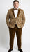 Men’s Brown Tuxedo dinner Jacket Blazer – Jacket for Formal Paisley Pattern Coffee Mocca Color + Bowtie
