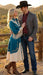 Men’s Charcoal Gray Western Faux Suede Blazer – Double Button Cowboy Jacket for Wedding & Party Wear