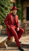 Men’s 1920s Red Zoot Suit – Long Mafia Gangster Three-Piece Vintage Outfit Zuit Pachuco Style