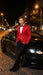 Men’s Red Paisley Velvet Blazer - Christmas new year Sport Coat Jacket - Prom 2026 Collection