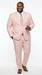 Men’s Light Pink 2 Piece Suit, Formal Dress Suit for Weddings, Prom, Parties, Summer Events Slim Fitted By Vitali