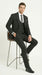 Men’s Black Pinstripe 3 Piece Suit – Vested Formal Business Suit for Wedding, Office, Prom and Party Wear