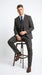 Vitali Men’s Brown Grey with blue Check 3 Piece Suit – Classic Plaid Formal Suit Set with Blazer, Vest & Trousers, Business Wedding Party Wear for Men Modern Fit