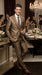 Mens Gold Brown Tan Beige Khaki Bronze Formal Suit – Luxury Metallic Finish Wedding and Prom Suit for Men
